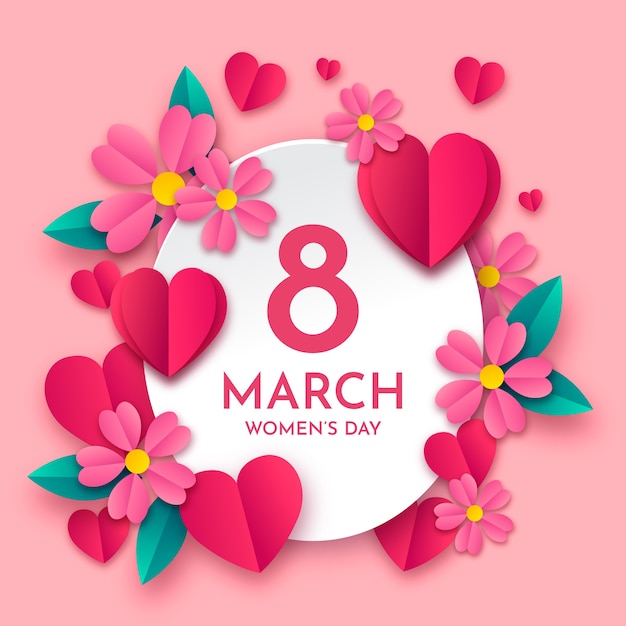 Free vector women's day in paper style