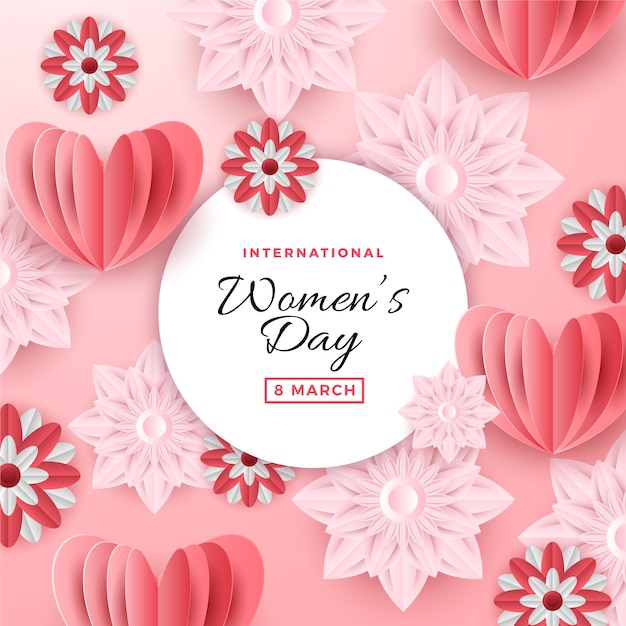 Free vector women's day in paper style