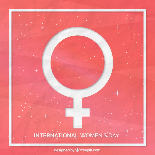 Бесплатное векторное изображение Женский день розовый фон в стиле бумаги