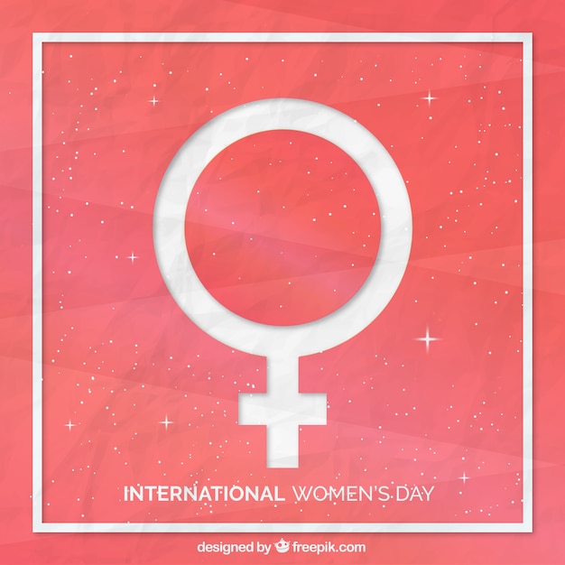 Free Vector women's day pink background in paper style