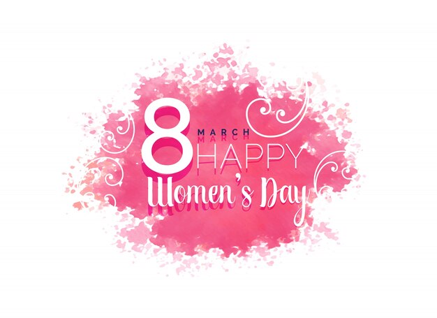 women's day water color background with floral