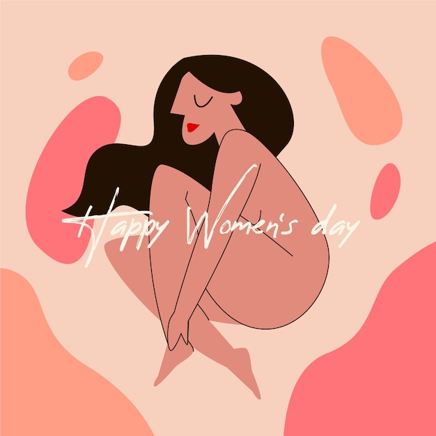 Free vector women's day with greeting