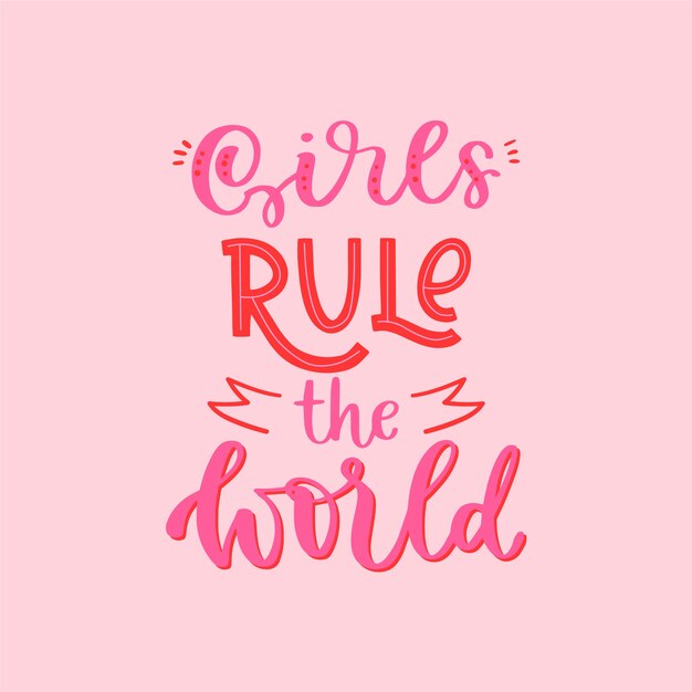 Women's day with motivational lettering