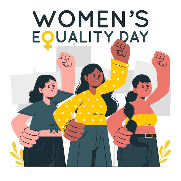 Free vector women's equality day concept illustration