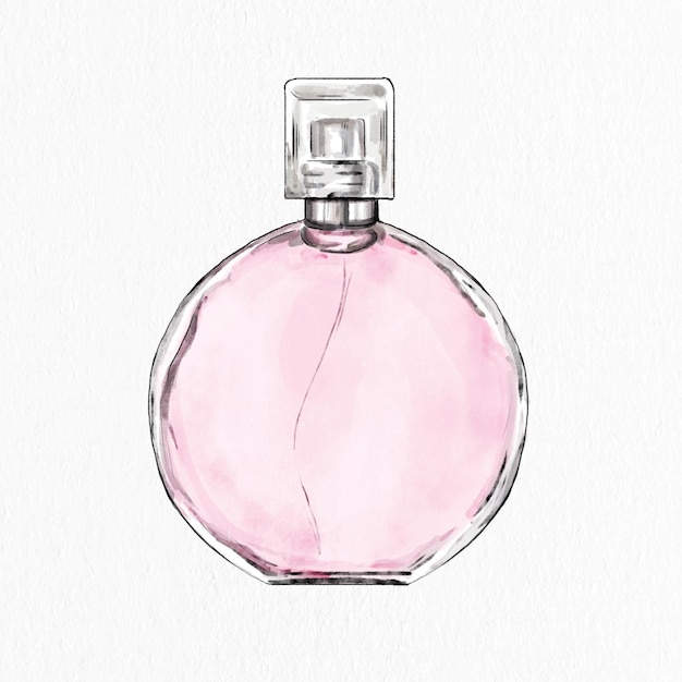 Women&amp;#39;s perfume bottle vector hand drawn design element