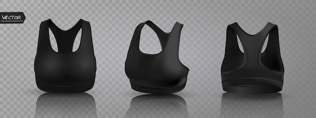 Download Premium Vector Women S Sports Bra In Different Positions