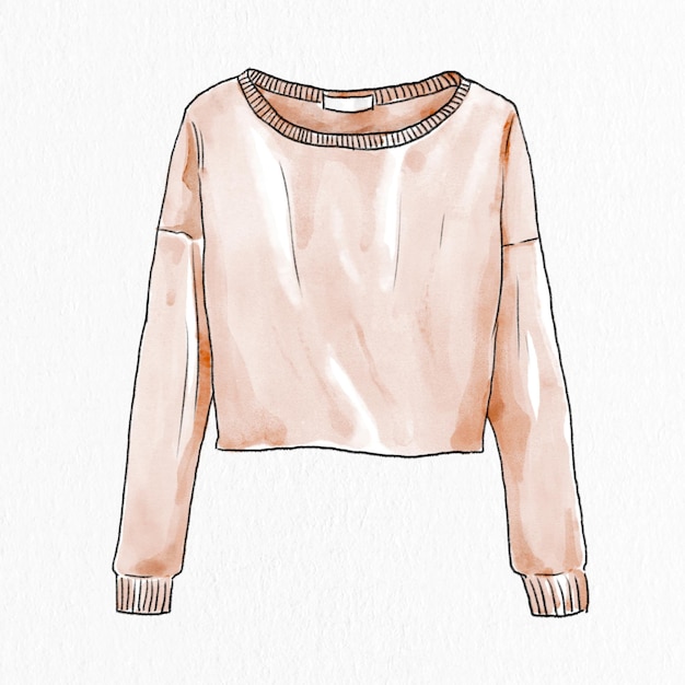 Free vector women's sweater vector hand drawn fashion element