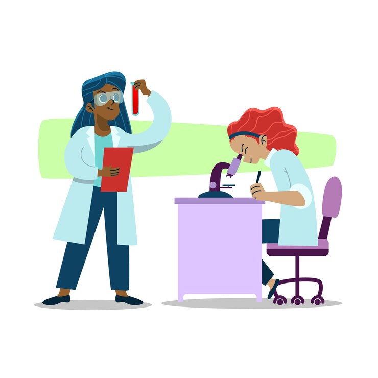 Free Vector women scientist working together in lab