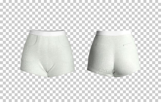 Blank white mens under pants mock up front side, isolated. Empty male boxer  briefs mockup. Clear underwear template. Compression shorts panties  underclothes Photos