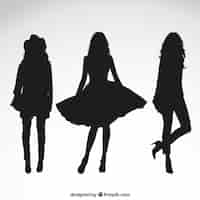 Free vector women silhouettes