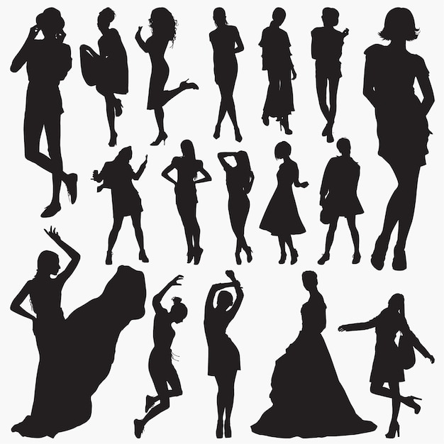 Download Free Download This Free Vector Silhouettes Collection Of Models With Use our free logo maker to create a logo and build your brand. Put your logo on business cards, promotional products, or your website for brand visibility.