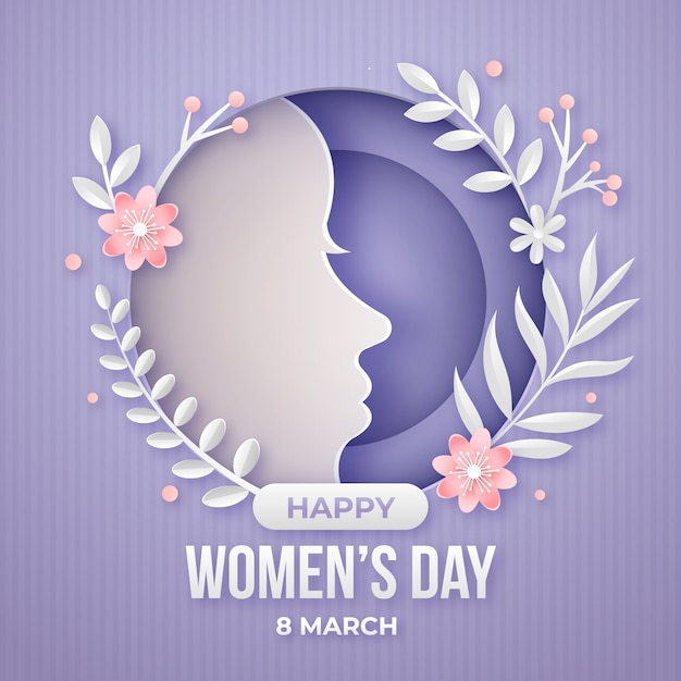 Free vector womens day celebration in paper style