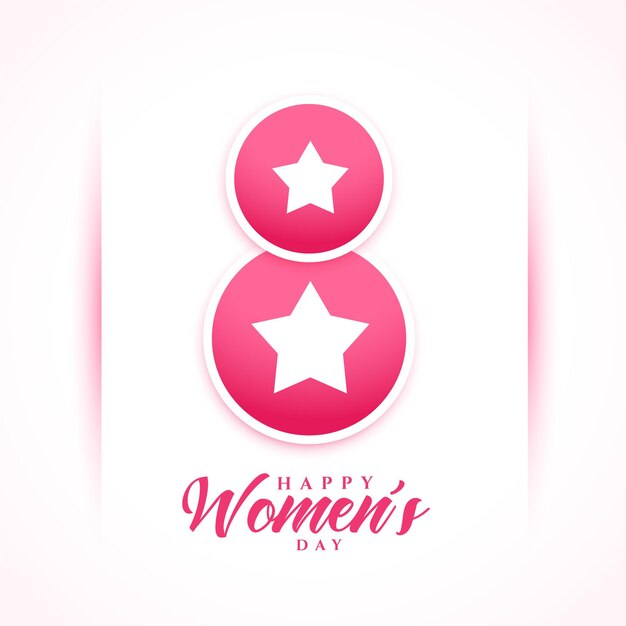 Womens day celebration wishes card in star style