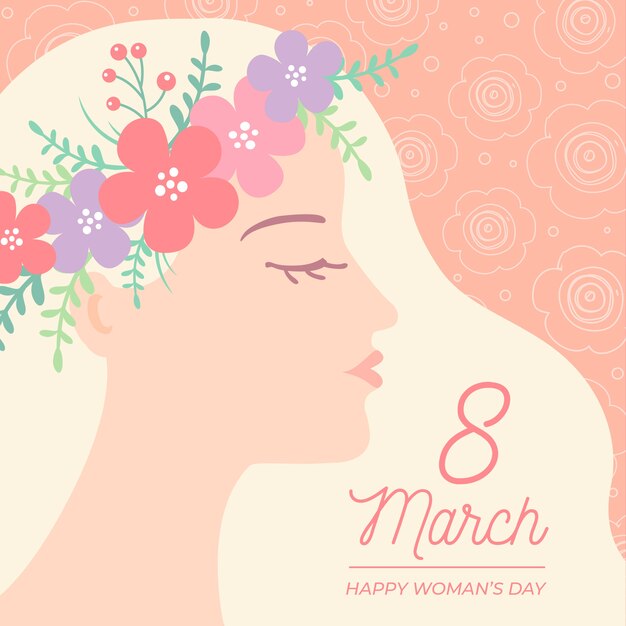 Womens day celebration with floral concept