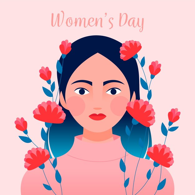 Womens day concept in flat design