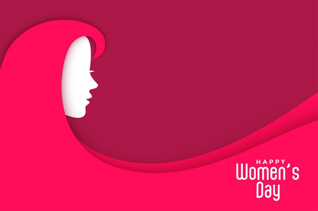 Womens day creative background with lady face