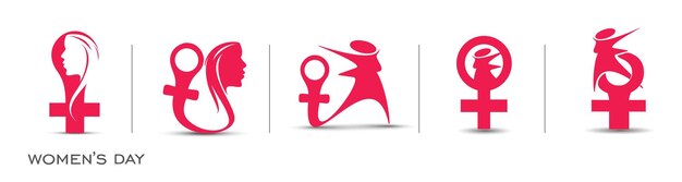 Женский день женский дизайн логотипа