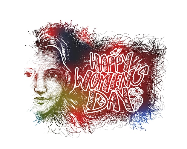 Free vector womens day greeting card design