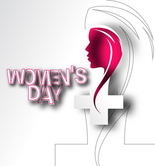 Womens day greeting card design.