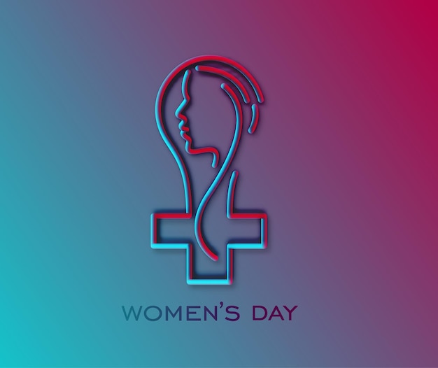 Free vector womens day greeting card design.