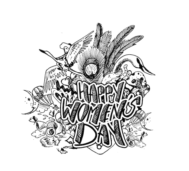 Free vector womens day greeting card design.