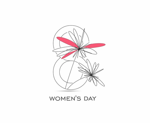 Womens Day Greeting Card Design.