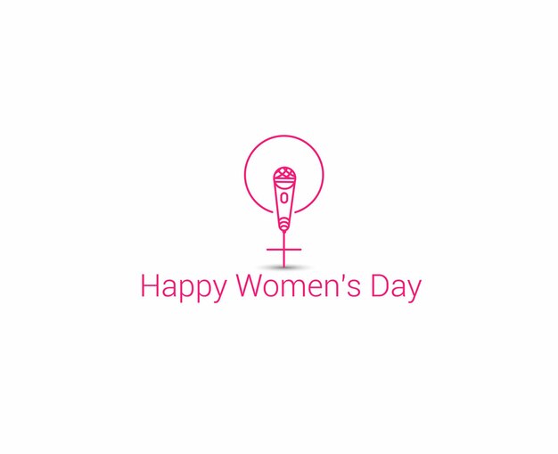 Womens Day Greeting Card Design.