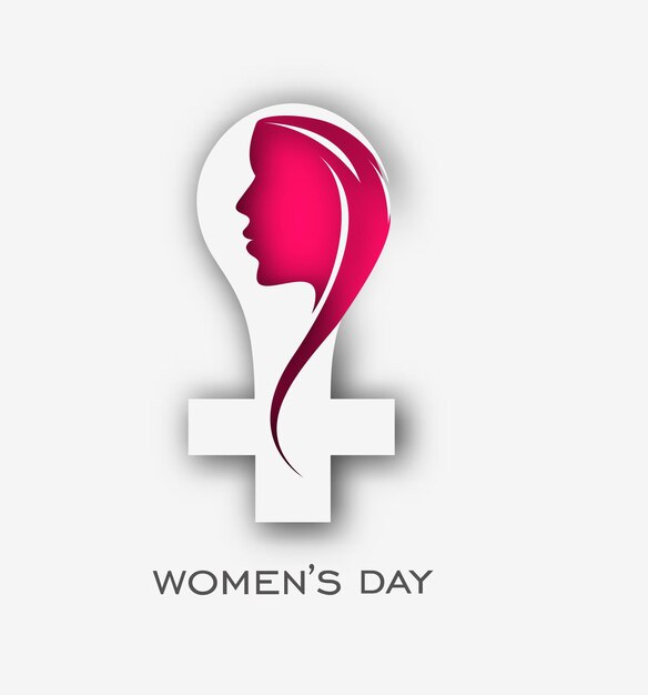 Womens Day Greeting Card Design.