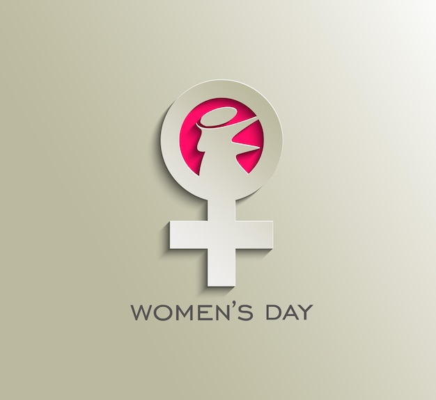 Free vector womens day greeting card design.