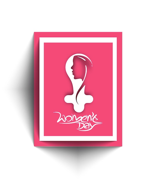 Free vector womens day greeting card design.