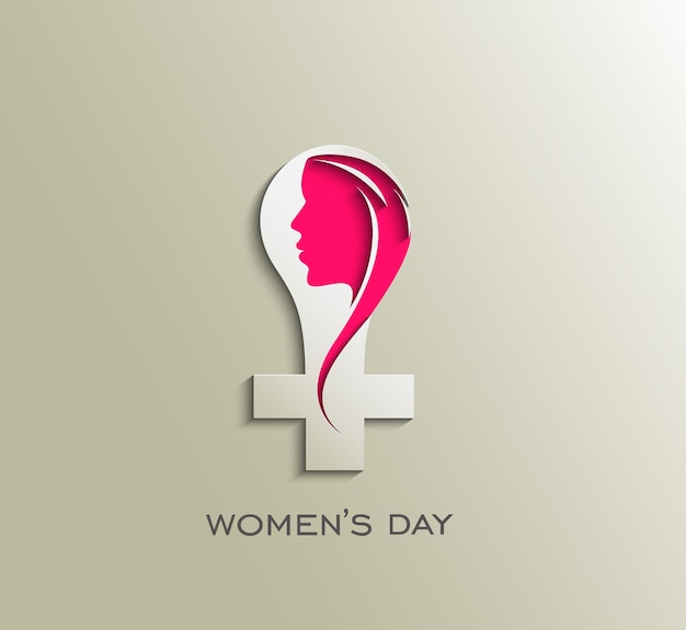 Womens Day Greeting Card Design.