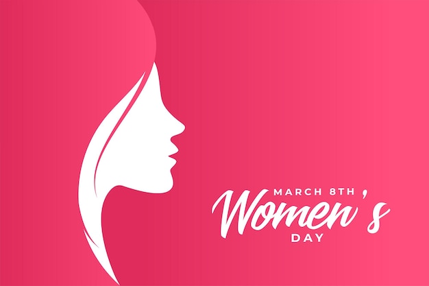 Free vector womens day pink greeting design