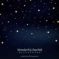 Free vector wonderful starfall background