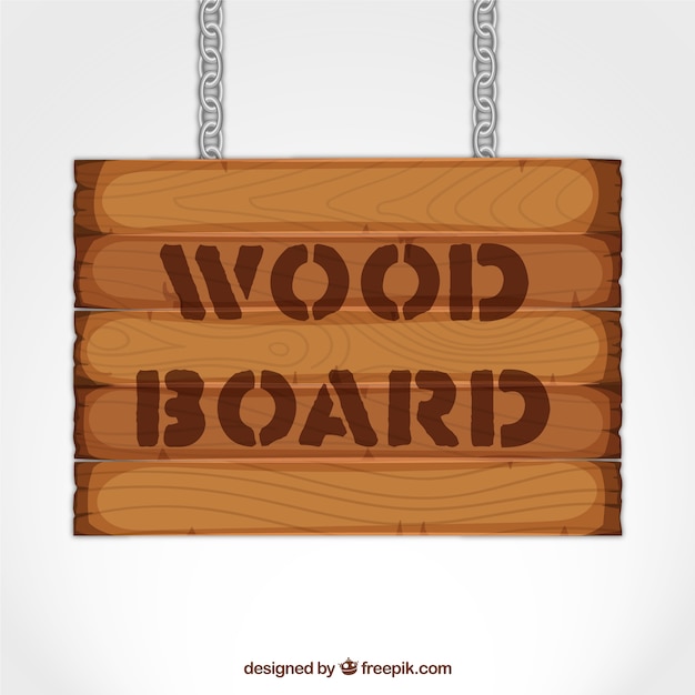 Free vector wood board banner