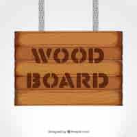 Free vector wood board banner