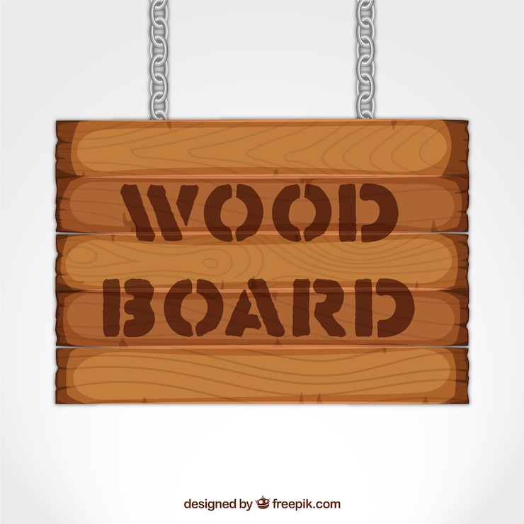 Free Vector wood board banner