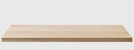 Free vector wood table perspective view wooden desk surface