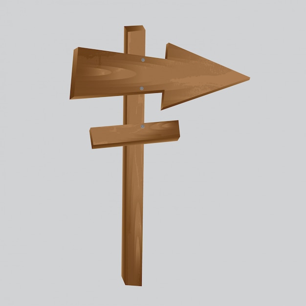 Free vector wooden arrow