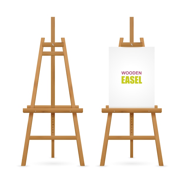 Wooden Artist Easel Set