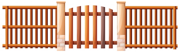 A wooden barricade