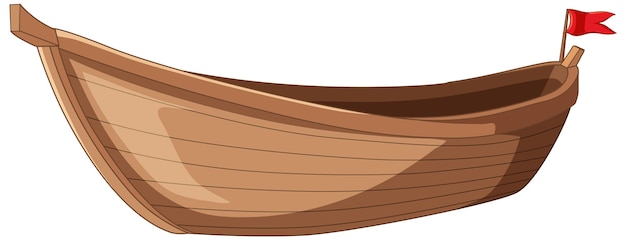 白い背景で隔離の木製ボート