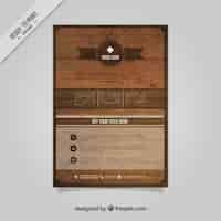 Free vector wooden busienss flyer template