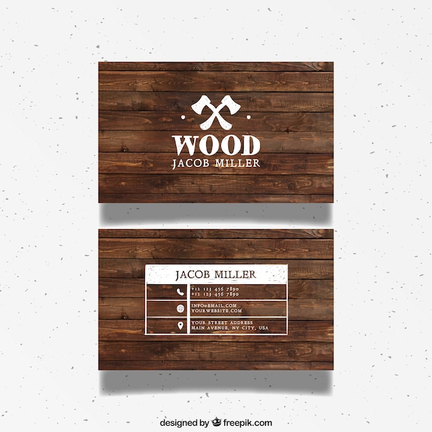 Wooden business card