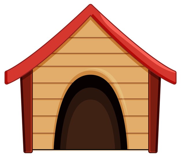 Wooden Dog House Isolated