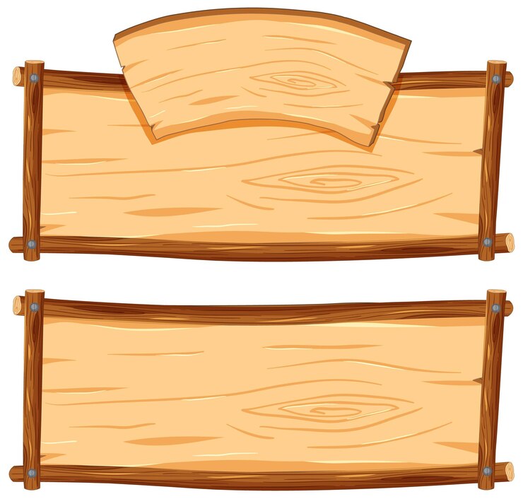 Free Vector wooden frame banner set for vector illustrations