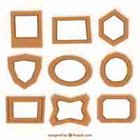 Free vector wooden frames collection