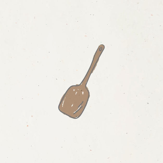 Free vector wooden kitchen spatula vector