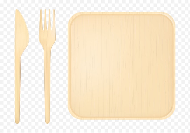 Деревянная тарелка с вилкой и ножом вид сверху картинки