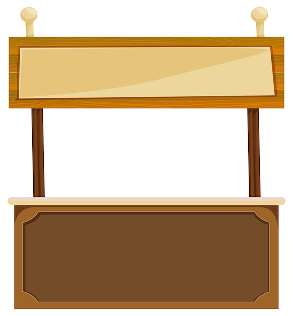 Free vector wooden sign on counter bar