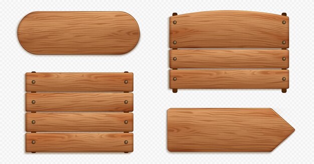 wooden signboards banners and arrow sign